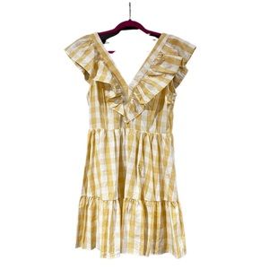 SOLD - Honey Yellow Plaid Dress
